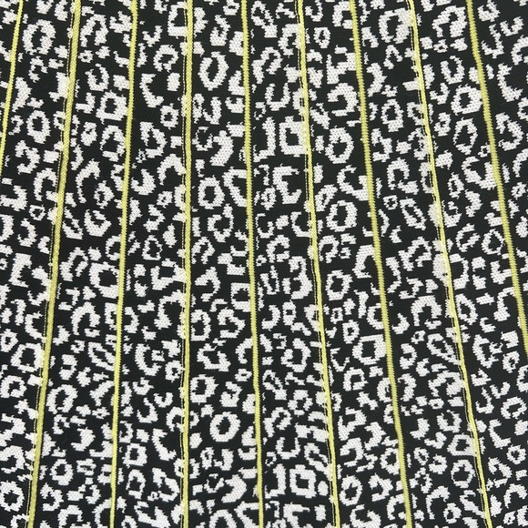 Ted Baker Animal Print Skater Dress Black White Pleated, New w/ Tags, Size 3 (8) - Picture 10 of 12